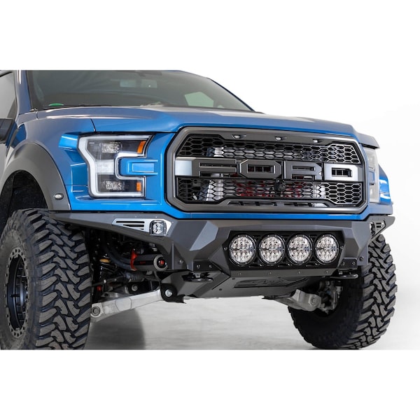 Addictive Desert Designs 17-20 FORD RAPTOR BOMBER FRONT BUMPER W/4 RIGID 360 6" MNTS AND DUALLY MNTS ON SIDES IN HAMMER BLACK F110014110103 - main